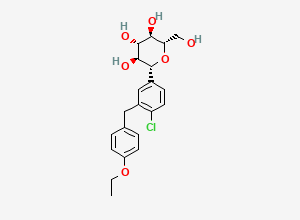Two-dimensional chemical structure of Dapagliflozin Enantiomer, CAS 2459303-35-4