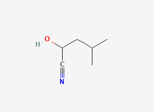 Two-dimensional chemical structure of 2-Hydroxy-4-methylpentanenitrile