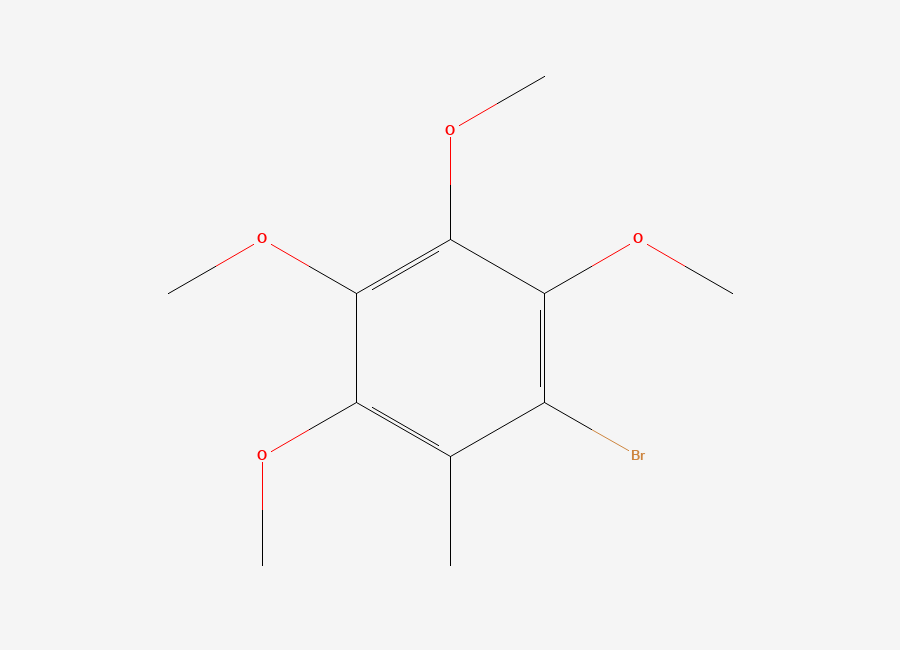 Two-dimensional chemical structure of 1-Bromo-2,3,4,5-tetramethoxy-6-methylbenzene