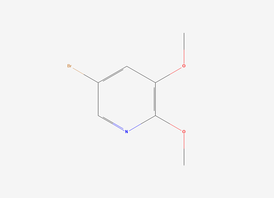 Two-dimensional chemical structure of 5-Bromo-2,3-dimethoxypyridine