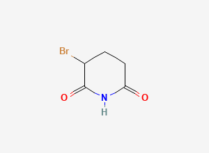 Two-dimensional chemical structure of 3-Bromopiperidine-2,6-dione