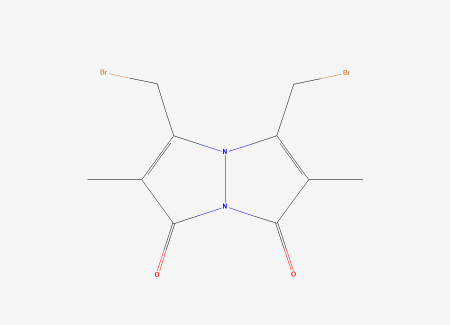 Two-dimensional chemical structure of Dibromobimane