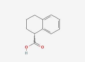 Two-dimensional chemical structure of (+)-1,2,3,4-Tetrahydronaphthalene-1-carboxylic acid