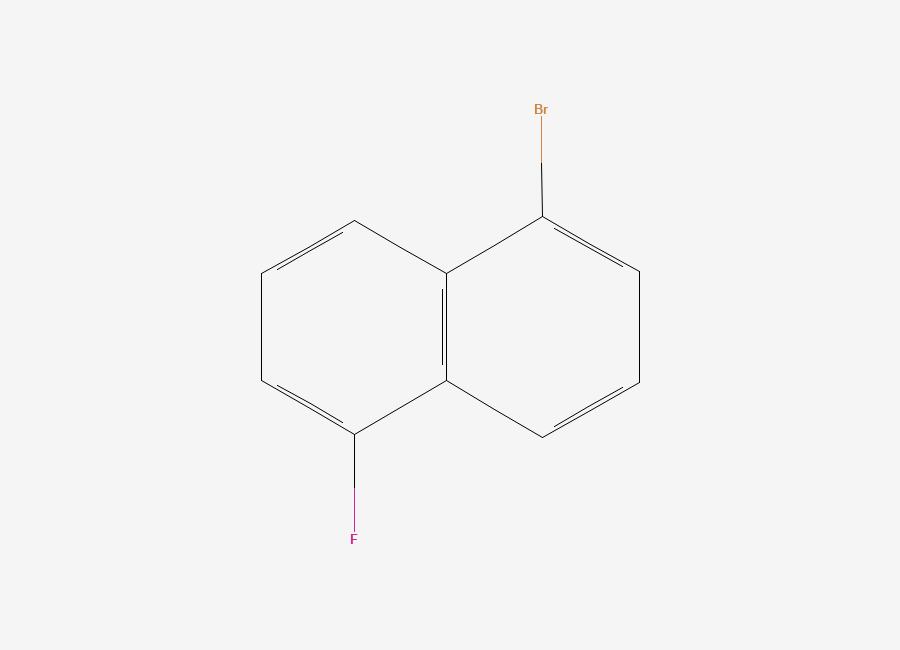 Two-dimensional chemical structure of 1-Bromo-5-fluoronaphthalene