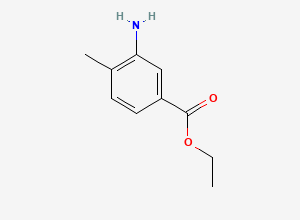 Two-dimensional chemical structure of Ethyl 3-amino-4-methylbenzoate, CAS 41191-92-8