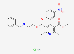 Two-dimensional chemical structure of Nicardipine Pyridine Analog / Nicardipine Related Compound B / Dehydro Nicardipine (HCl salt), CAS 1216817-27-4
