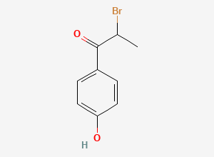 Two-dimensional chemical structure of 2-Bromo-1-(4-hydroxyphenyl)propan-1-one