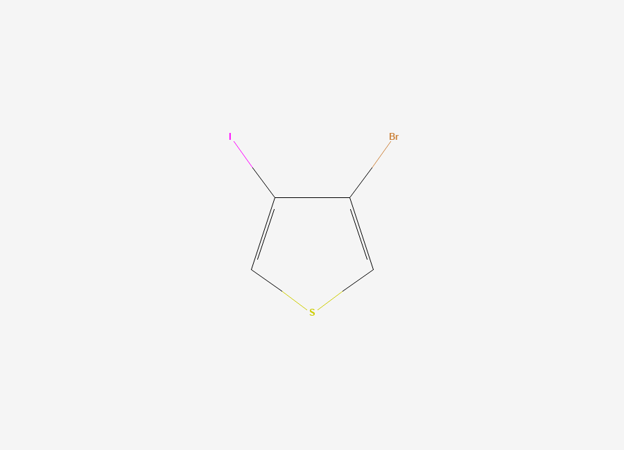 Two-dimensional chemical structure of 3-Bromo-4-iodothiophene