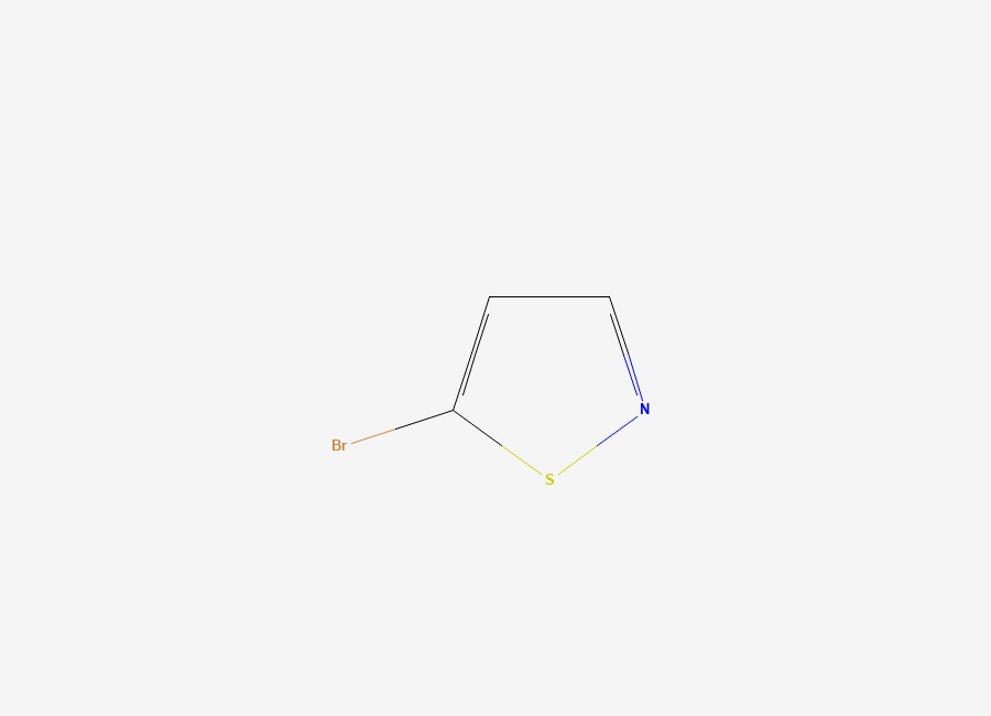 Two-dimensional chemical structure of 5-Bromo-1,2-thiazole