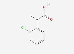 Two-dimensional chemical structure of 2-(2-Chlorophenyl)propanoic acid