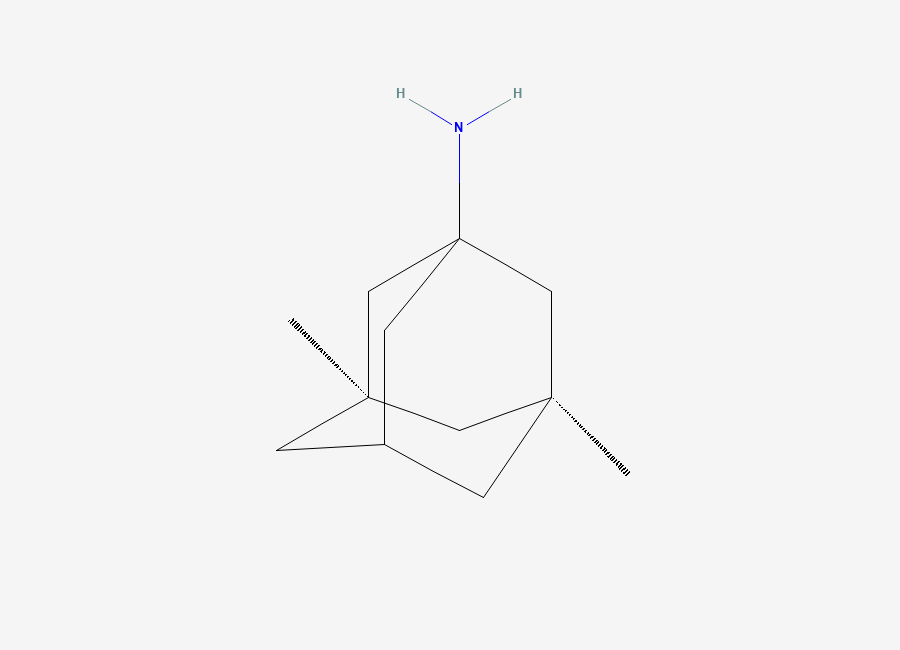 Two-dimensional chemical structure of (3R,5S)-3,5-dimethyl-1-adamantanamine