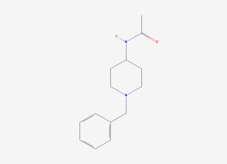 Two-dimensional chemical structure of N-(1-Benzylpiperidin-4-yl)acetamide
