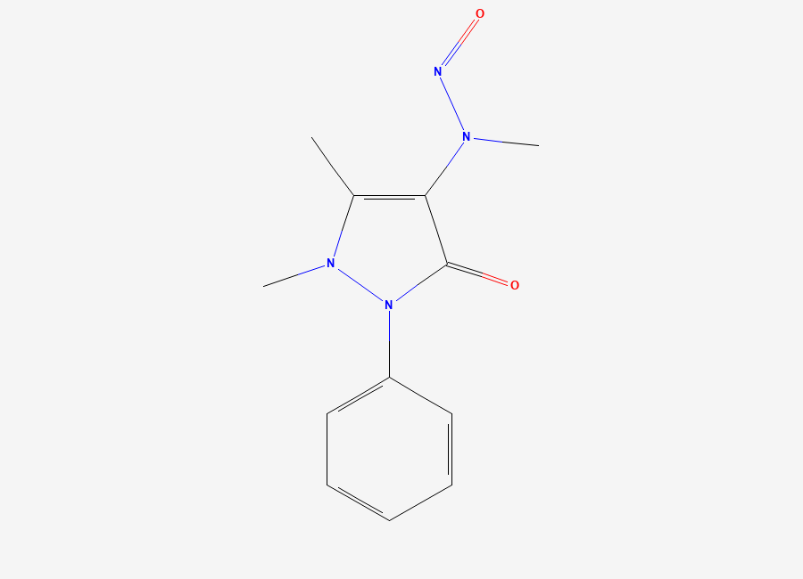 Two-dimensional chemical structure of N-Nitroso Metamizole EP Impurity C, CAS 73829-38-6