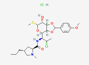 Two-dimensional chemical structure of 3,4-O-p-Anisylideneclindamycin Hydrochloride, CAS 25908-42-3