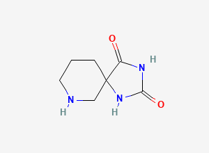 Two-dimensional chemical structure of 1,3,7-Triazaspiro(4.5)decane-2,4-dione