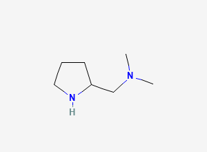 Two-dimensional chemical structure of N,N-dimethyl-1-(pyrrolidin-2-yl)methanamine