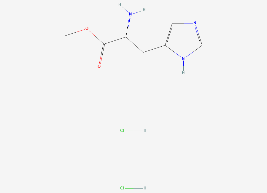 Two-dimensional chemical structure of D-Histidine Methyl Ester Dihydrochloride