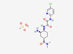 Two-dimensional chemical structure of 2-Amino Edoxaban Methanesulfonate, CAS 1807315-98-5
