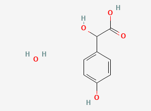 Two-dimensional chemical structure of 2-Hydroxy-2-(4-hydroxyphenyl)acetic acid hydrate