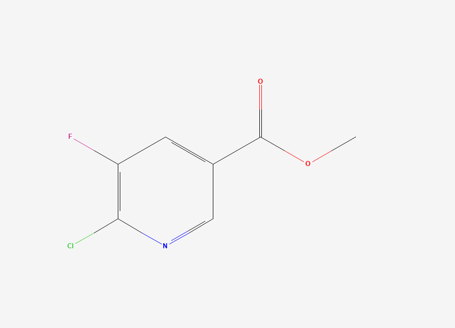 Two-dimensional chemical structure of Methyl 6-chloro-5-fluoronicotinate