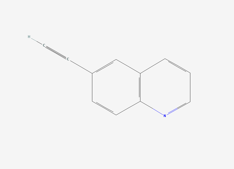 Two-dimensional chemical structure of 6-Ethynylquinoline