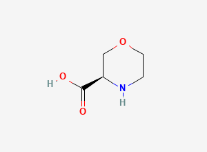 Two-dimensional chemical structure of (R)-morpholine-3-carboxylic acid