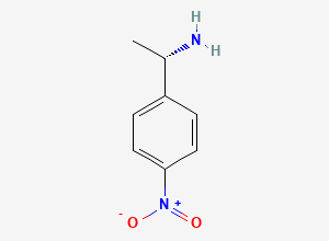 Two-dimensional chemical structure of (S)-1-(4-nitrophenyl)ethanamine, CAS 4187-53-5