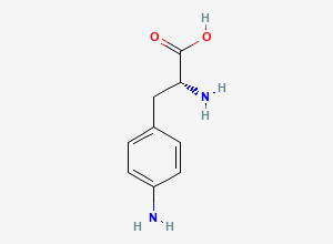 Two-dimensional chemical structure of p-amino-D-phenylalanine