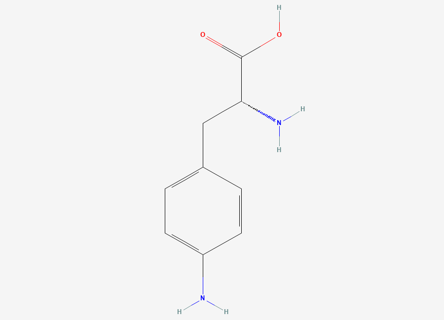 Two-dimensional chemical structure of p-amino-D-phenylalanine