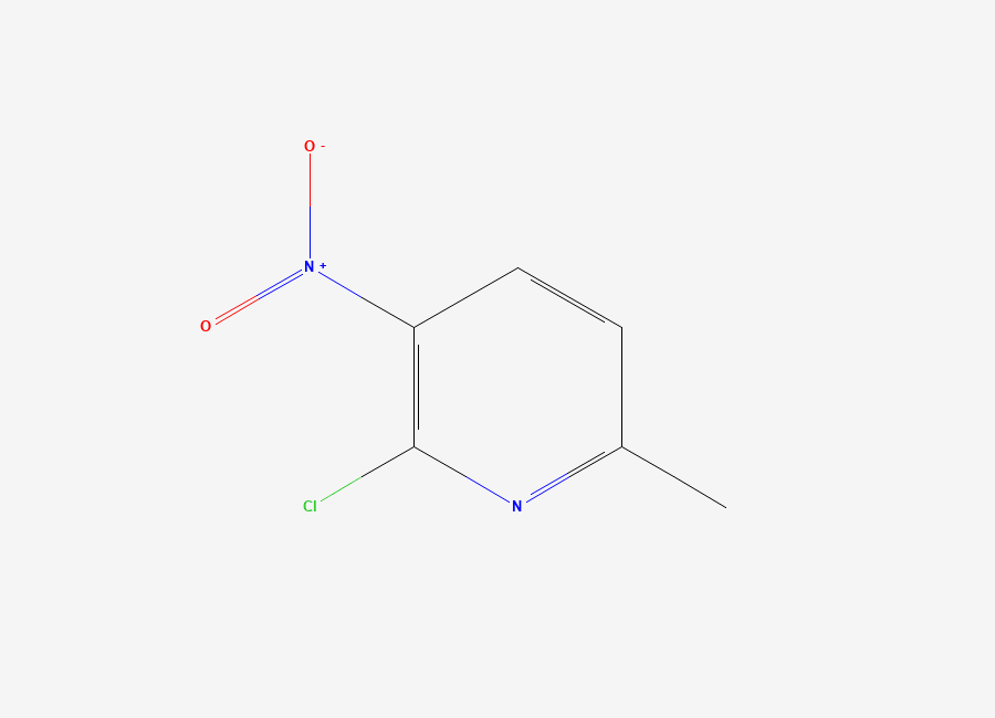Two-dimensional chemical structure of 2-Chloro-6-methyl-3-nitropyridine