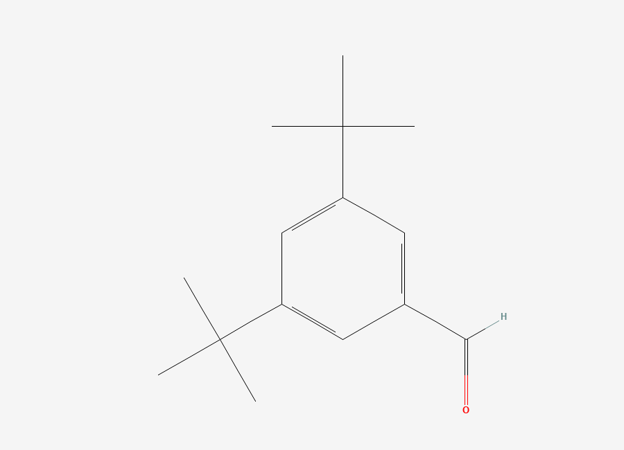 Two-dimensional chemical structure of 3,5-Bis(tert-butyl)benzaldehyde