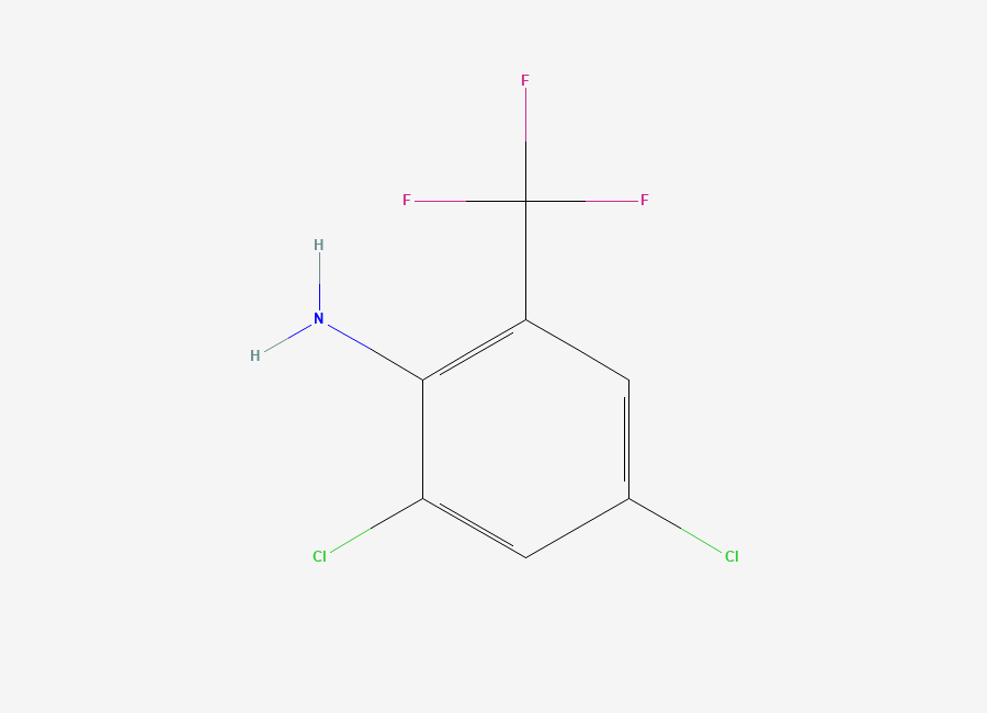 Two-dimensional chemical structure of 2,4-Dichloro-6-(trifluoromethyl)aniline