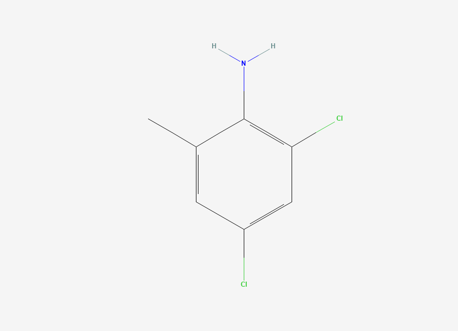 Two-dimensional chemical structure of 2,4-Dichloro-6-methylaniline