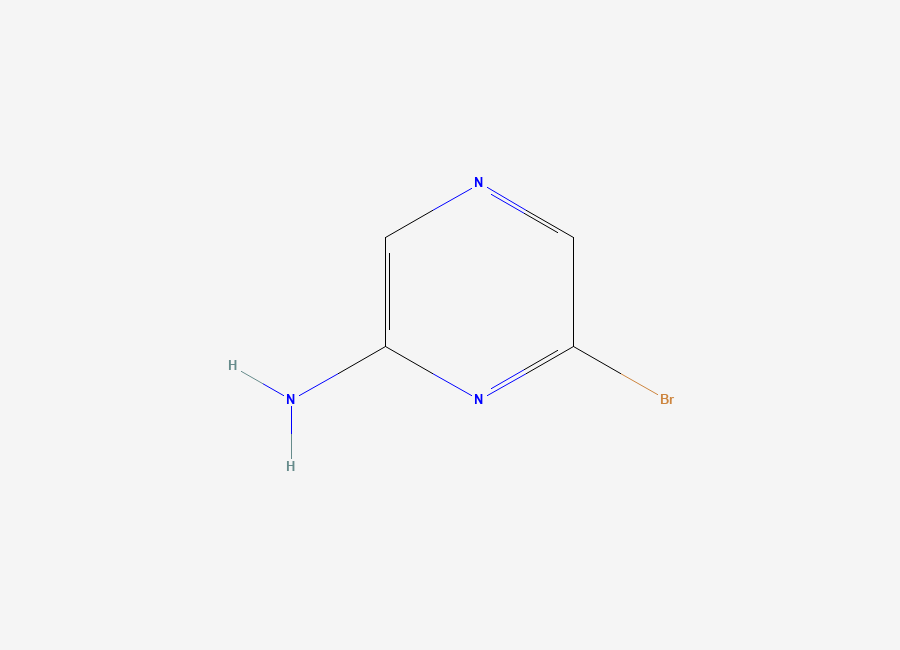 Two-dimensional chemical structure of 2-Amino-6-bromopyrazine