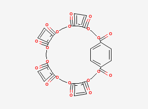 Two-dimensional chemical structure of Cyclopentakis(1,4-butylene Terephthalate), CAS 82298-33-7