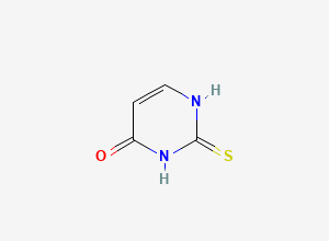 Two-dimensional chemical structure of 2-Thiouracil, CAS 141-90-2