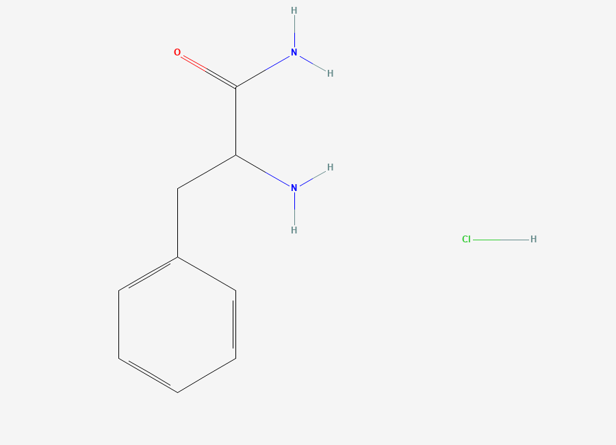 Two-dimensional chemical structure of Phenylalaninamide--hydrogen chloride (1/1)