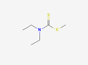 Two-dimensional chemical structure of N,N-Diethylcarbamodithioic Acid Methyl Ester, CAS 686-07-7