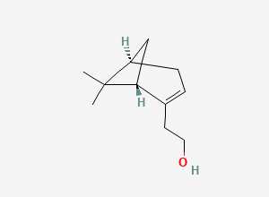 Two-dimensional chemical structure of 2-[(1S,5R)-6,6-dimethyl-2-bicyclo[3.1.1]hept-2-enyl]ethanol