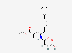 Two-dimensional chemical structure of Sacubitril Maleic Acid (Z-Isomer), CAS 2751722-77-5
