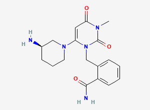 Two-dimensional chemical structure of Alogliptin Carbamoyl Impurity, CAS 1820685-30-0