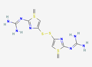 Two-dimensional chemical structure of Famotidine EP Impurity E/ Famotidine Related Compound E / Famotidine Disulfide Impurity, CAS 129083-44-9