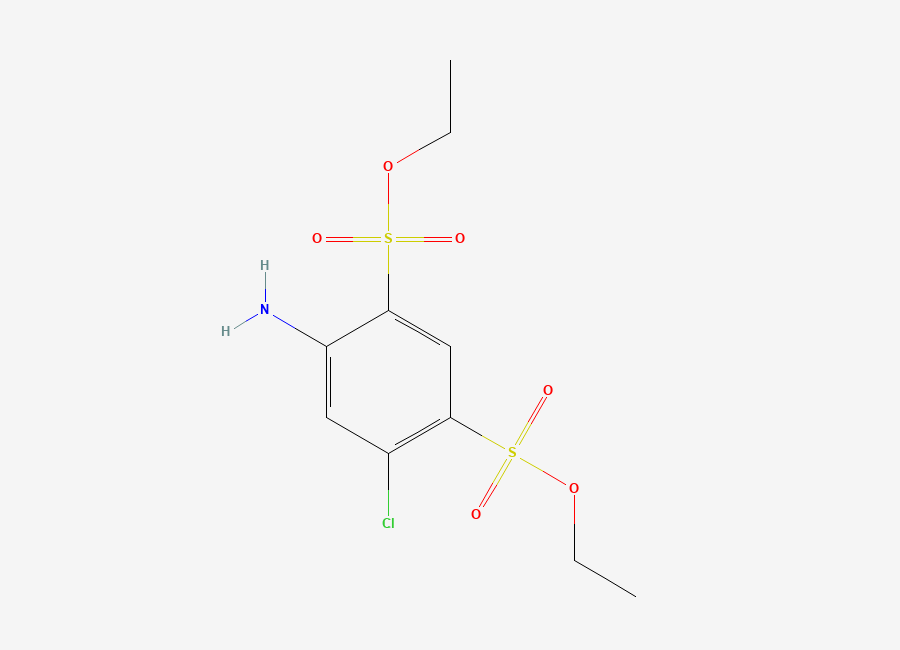 Two-dimensional chemical structure of Diethyl 4-amino-6-chlorobenzene-1,3-disulfonate, CAS 2089381-36-0
