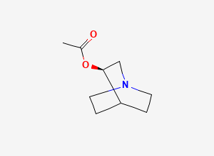Two-dimensional chemical structure of Aceclidine, (R)-