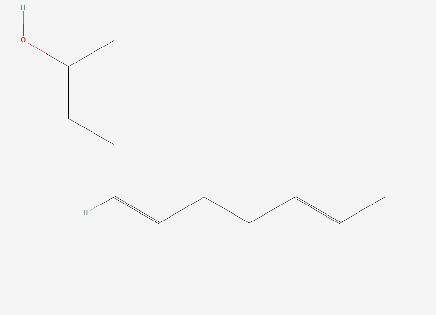 Two-dimensional chemical structure of (5Z)-6,10-dimethylundeca-5,9-dien-2-ol