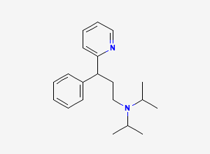 Two-dimensional chemical structure of 2-Pyridinepropanamine, N,N-bis(1-methylethyl)-gamma-phenyl-