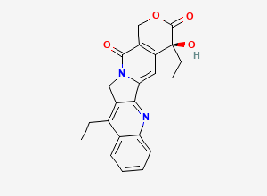 Two-dimensional chemical structure of Irinotecan EP Impurity F/ Irinotecan Related Compound E/ 7-Ethyl Camptothecin/ 11-Ethyl Camptothecin, CAS 78287-27-1