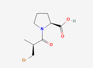 Two-dimensional chemical structure of Captopril EP Impurity B, CAS 80629-35-2