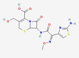 Two-dimensional chemical structure of Desacetyl Ceftriaxone Impurity
