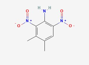 Two-dimensional chemical structure of 3, 4-Dimethyl-2, 6-dinitrobenzenamine, CAS 40318-31-8